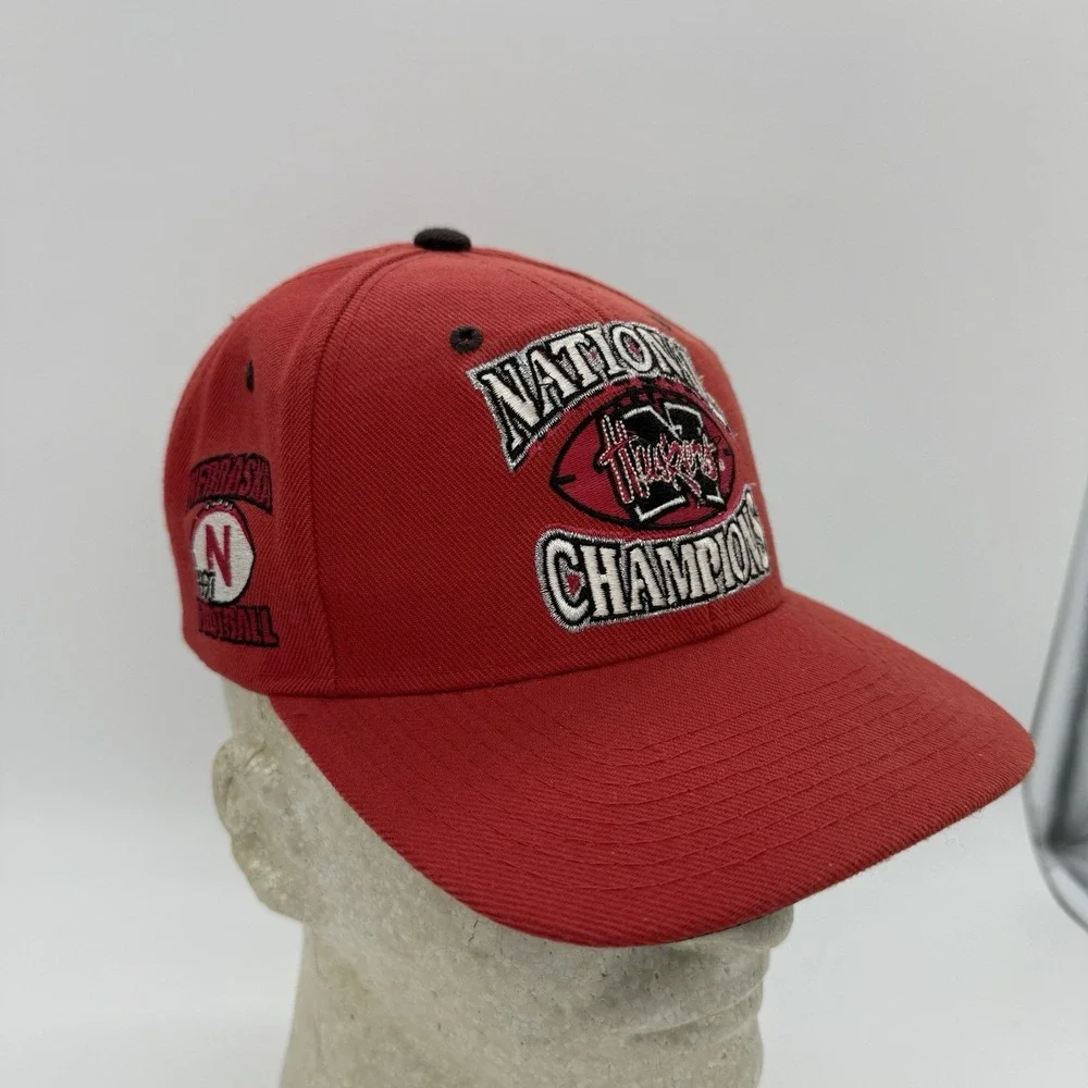 Vintage 90s Nebraska Cornhuskers‎ National Champions Hat SnapBack Red 1997
